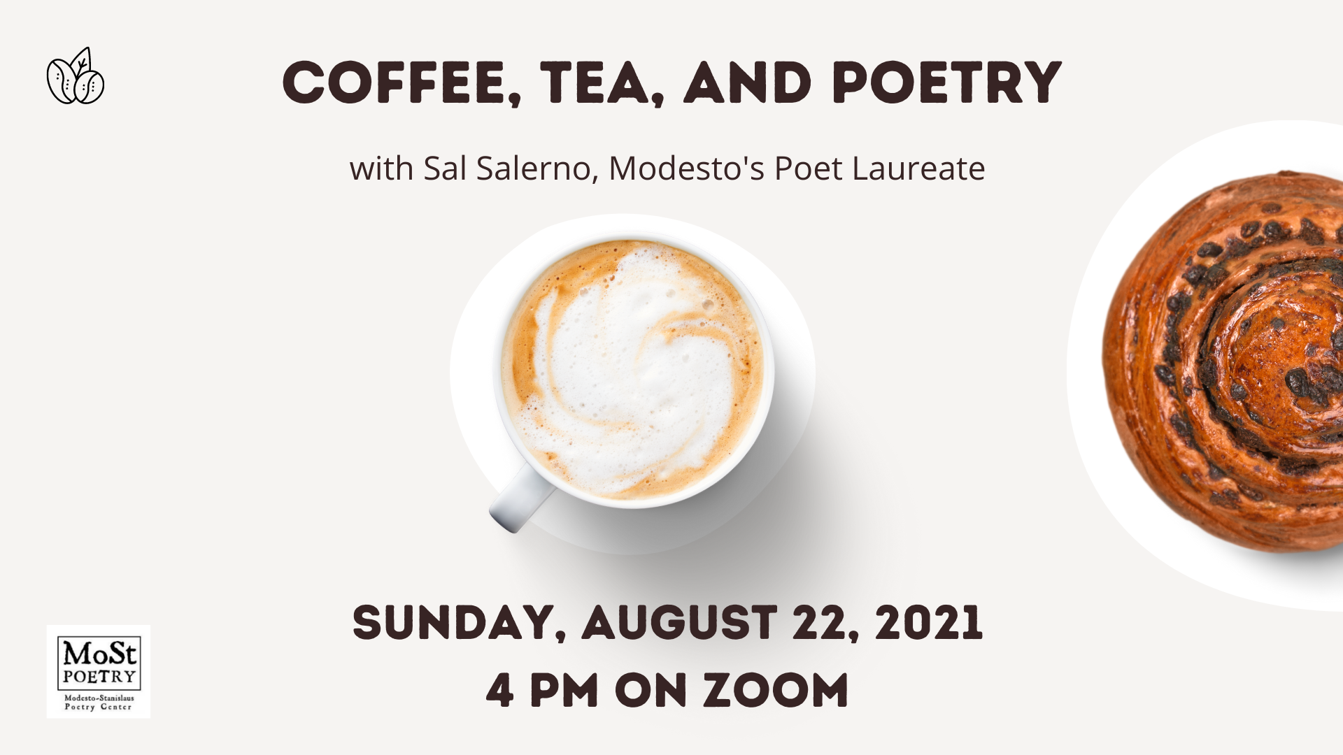ID: Coffee, Tea, and Poetry, Sunday April 22, 2021, at 4:00 pm