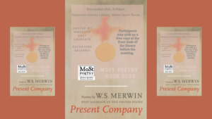 november book club featuring W.S. Merwin at Modesto Library Nov. 13