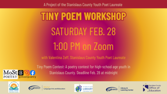 YPL workshop Sat Feb 28 at 1 pm on Zoom