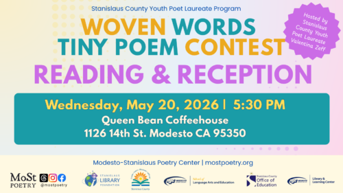 Woven Words Tiny Poem Contest event May 20, 5:30 pm at Queen Bean